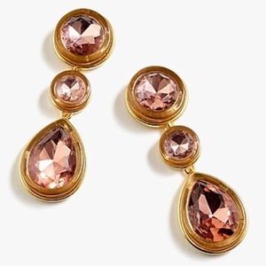 NWT J. Crew triple stone drop statement earrings